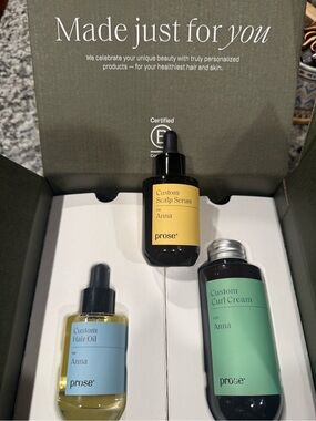 NEW Prose Curl Cream Hair Oil Scalp Serum 3 Pc Set
